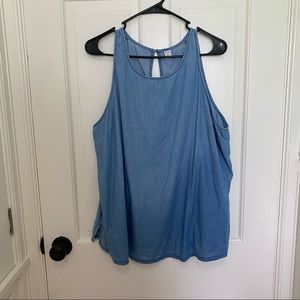 Old Navy Denim Sleeveless High-Neck Tank Top | XL